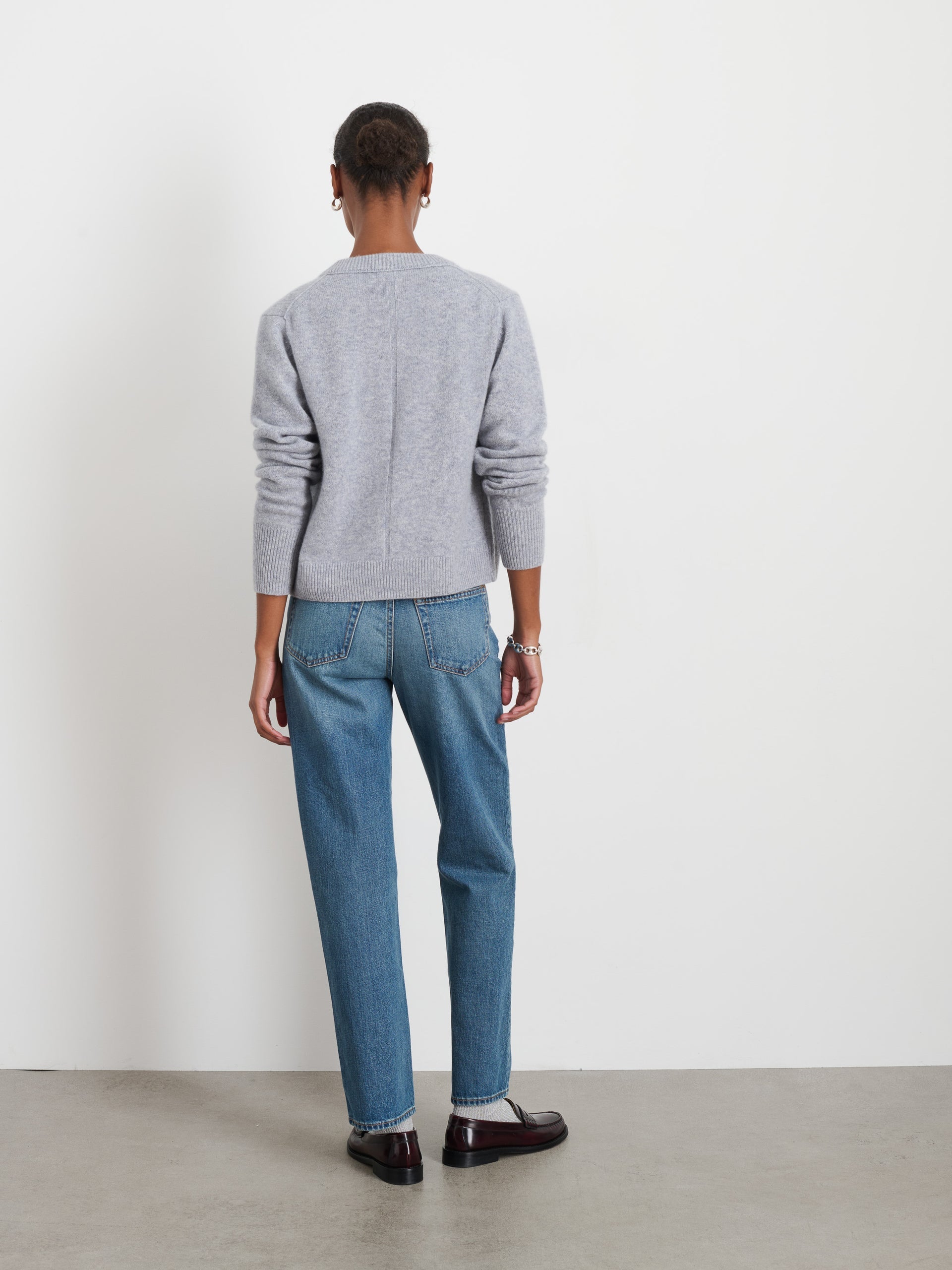 Alex Mill Lucie Cardigan in Cashmere Icy Grey