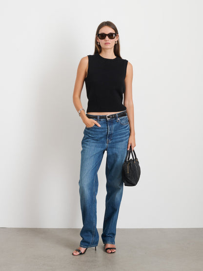 Alex Mill Lucie Vest in Cashmere Black