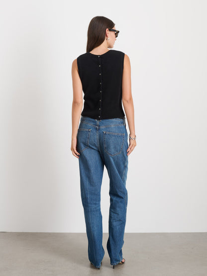 Alex Mill Lucie Vest in Cashmere Black
