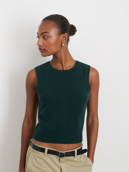 Alex Mill Lucie Vest in Cashmere Cypress Green
