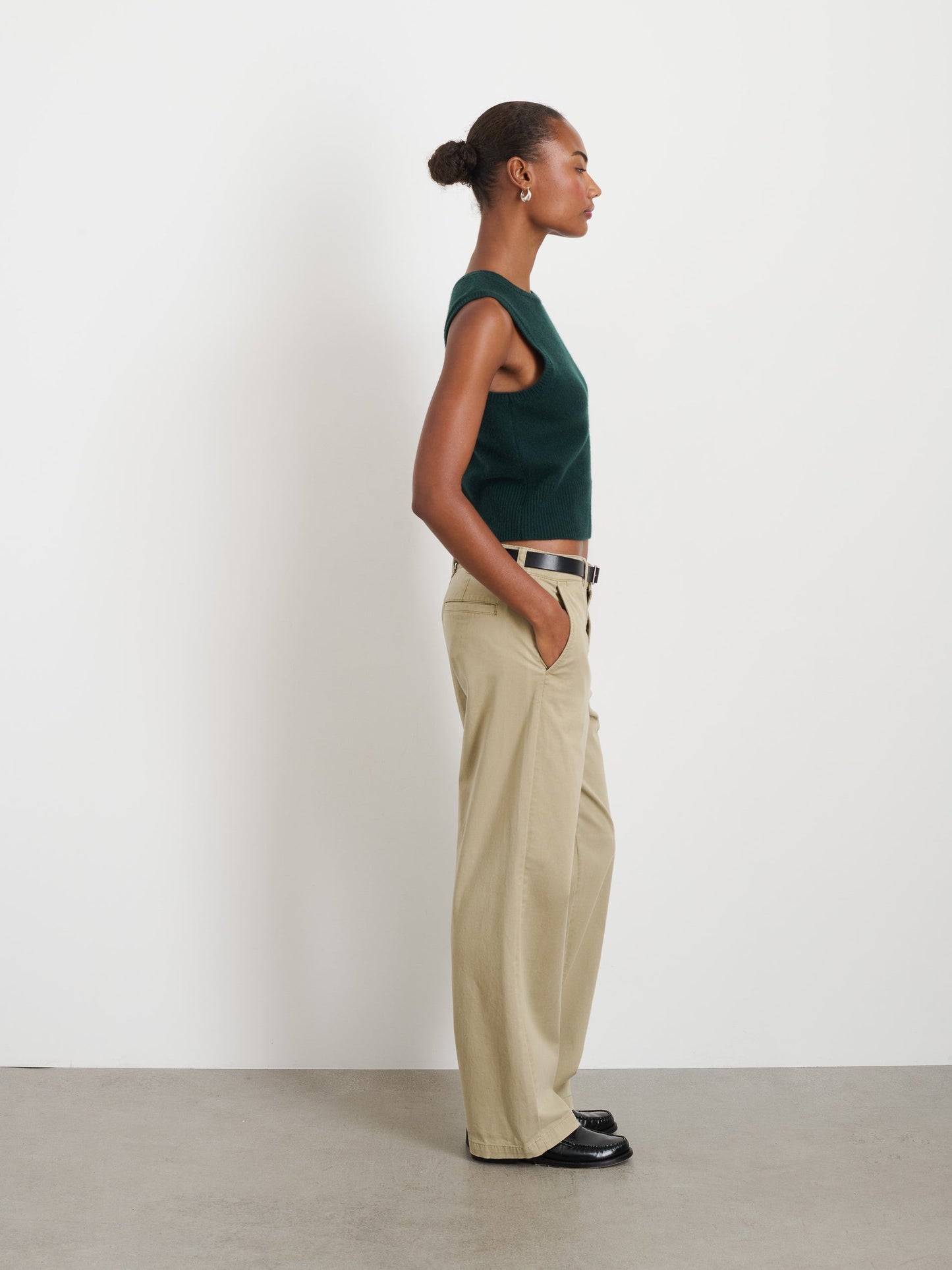 Alex Mill Lucie Vest in Cashmere Cypress Green