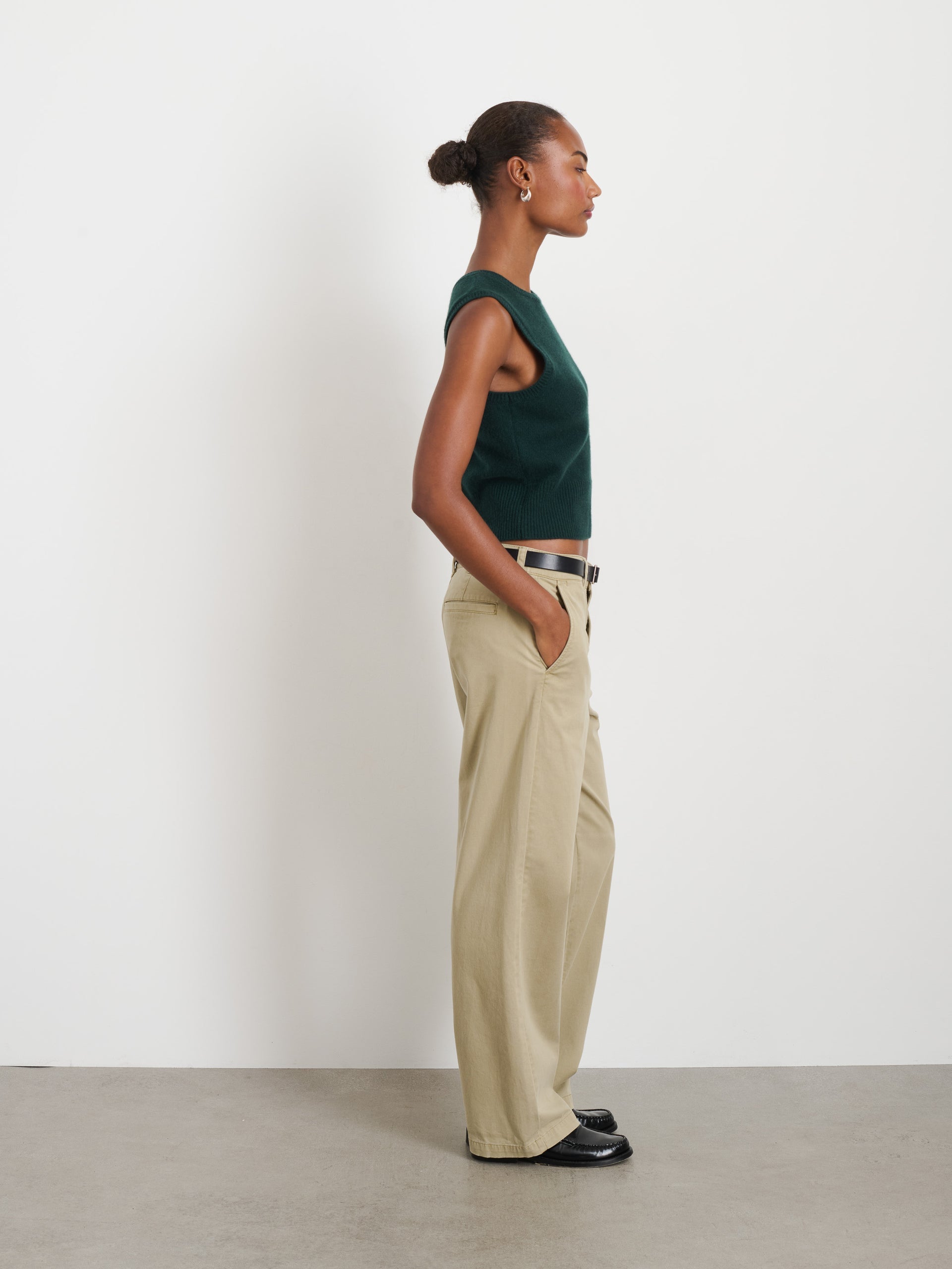 Alex Mill Lucie Vest in Cashmere Cypress Green