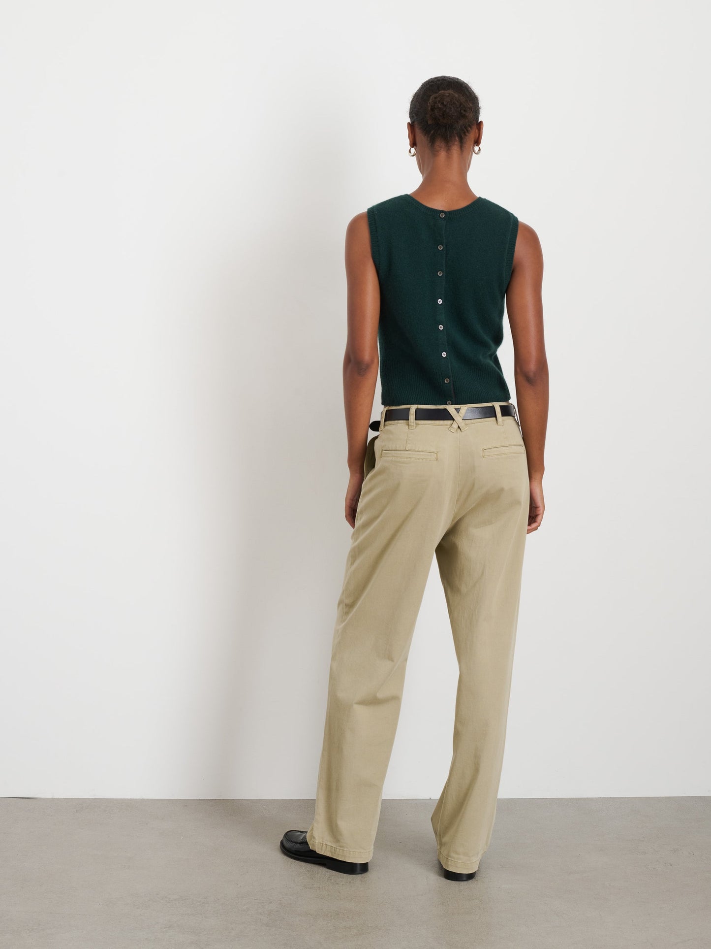 Alex Mill Lucie Vest in Cashmere Cypress Green