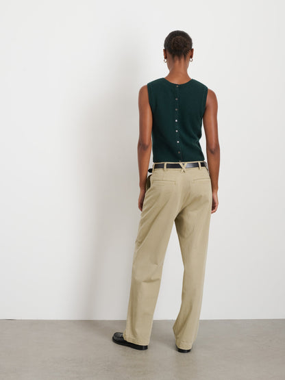 Alex Mill Lucie Vest in Cashmere Cypress Green