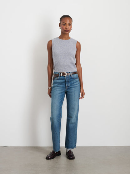 Alex Mill Lucie Vest in Cashmere Icy Grey