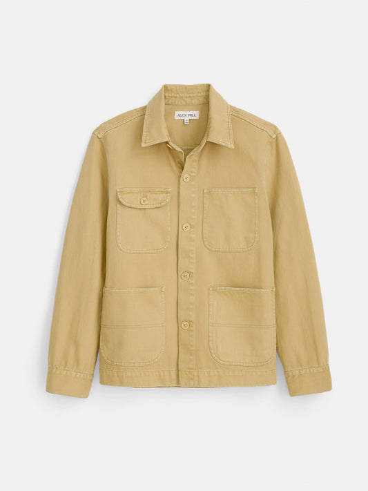 Alex Mill Garment Dyed Work Jacket in Recycled Denim Beeswax