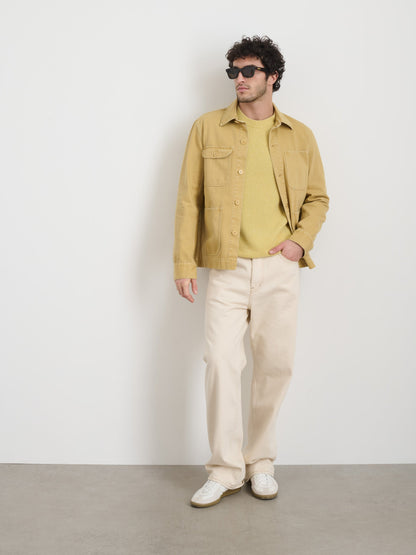 Alex Mill Garment Dyed Work Jacket in Recycled Denim Beeswax