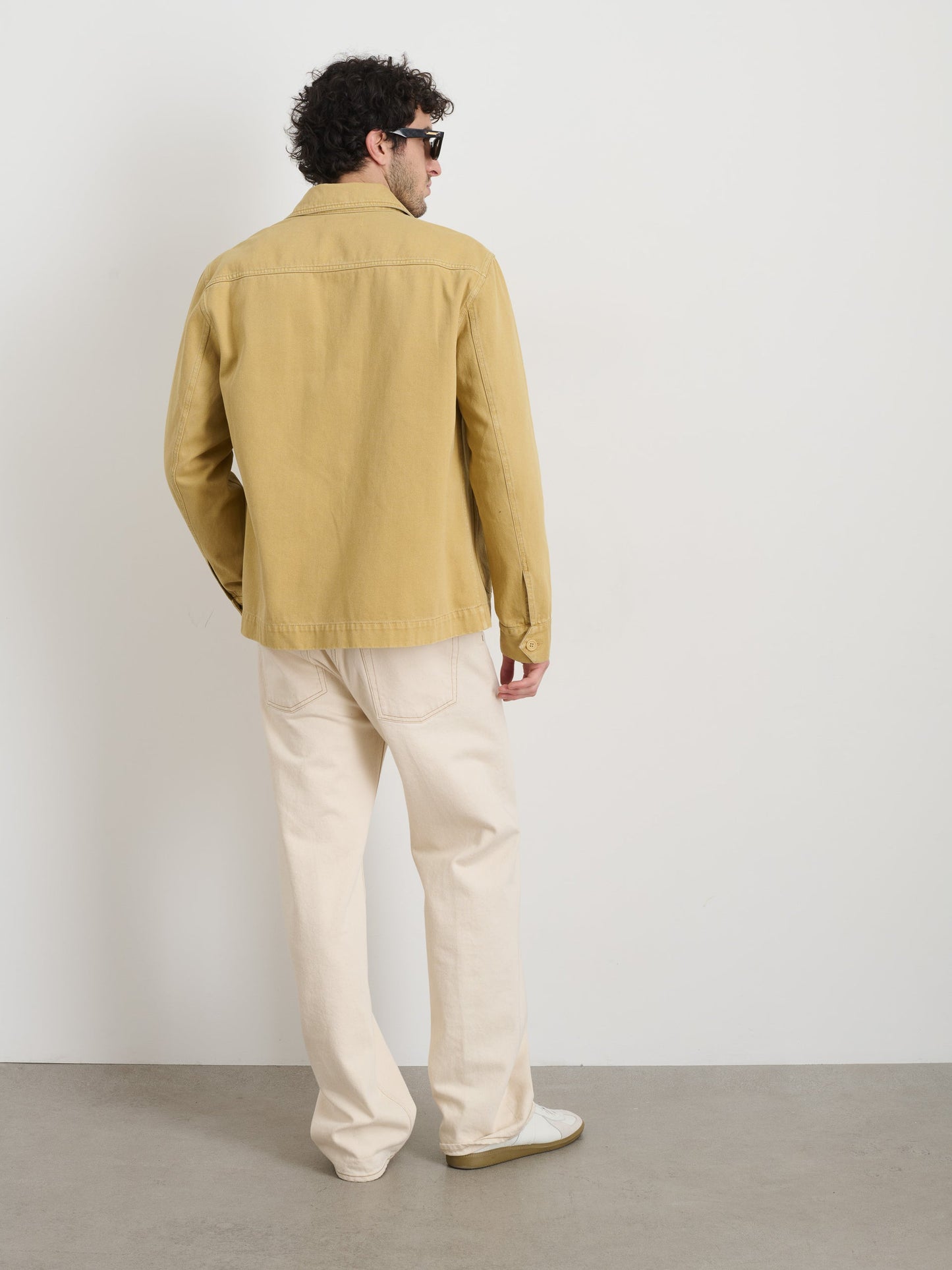 Alex Mill Garment Dyed Work Jacket in Recycled Denim Beeswax