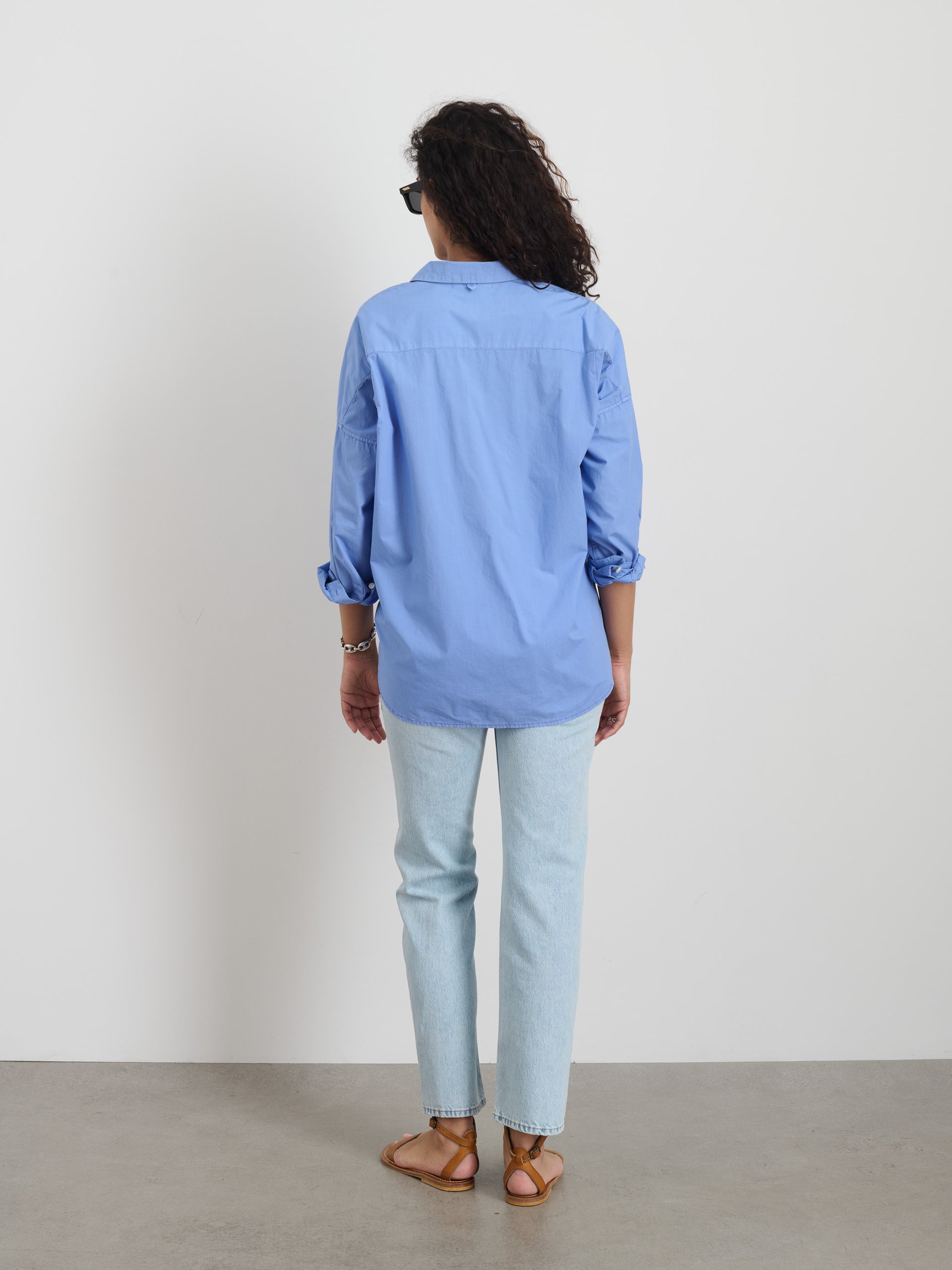 Alex Mill Jo Shirt in Cotton Poplin Hydrangea