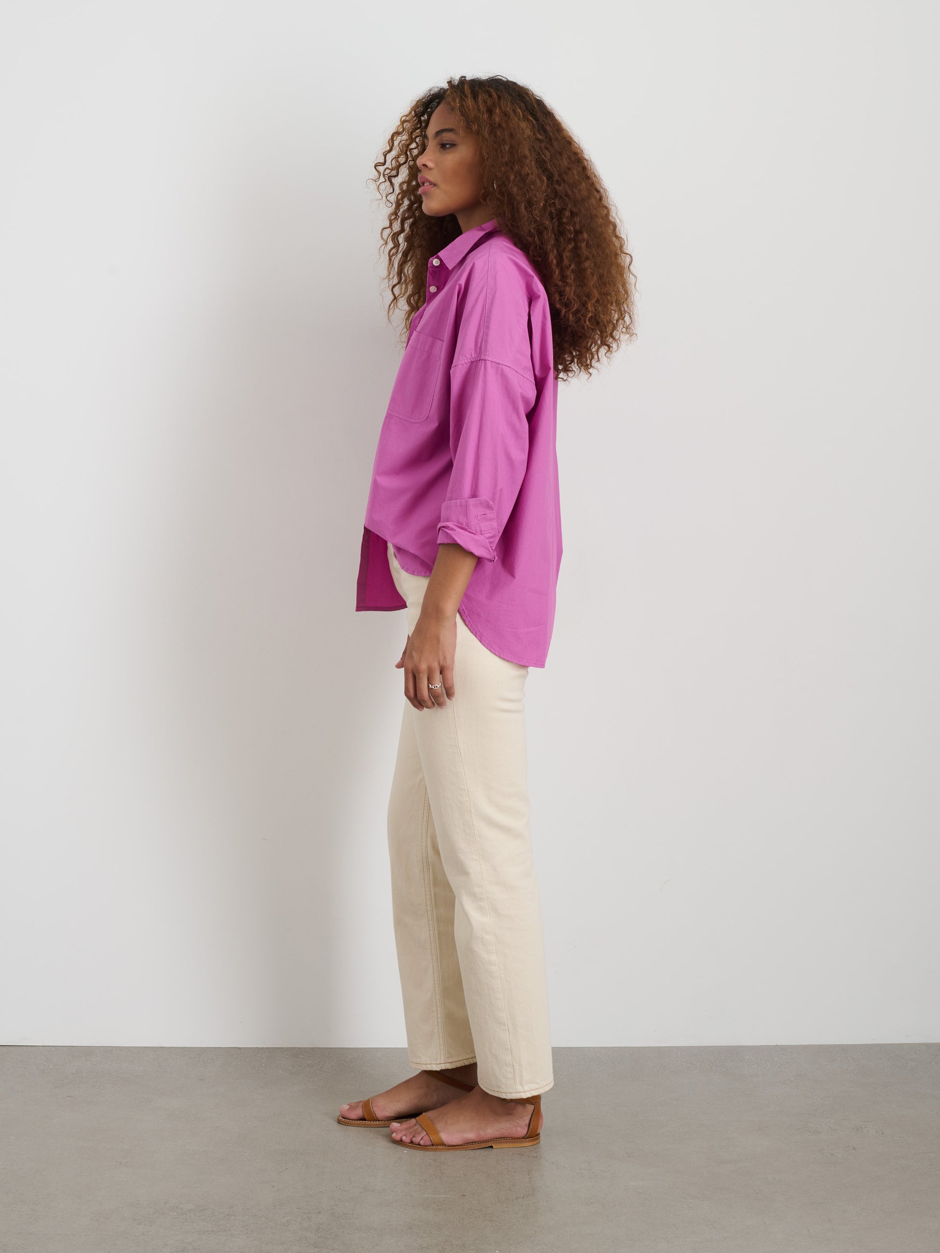 Alex Mill Jo Shirt in Cotton Poplin Rosebud