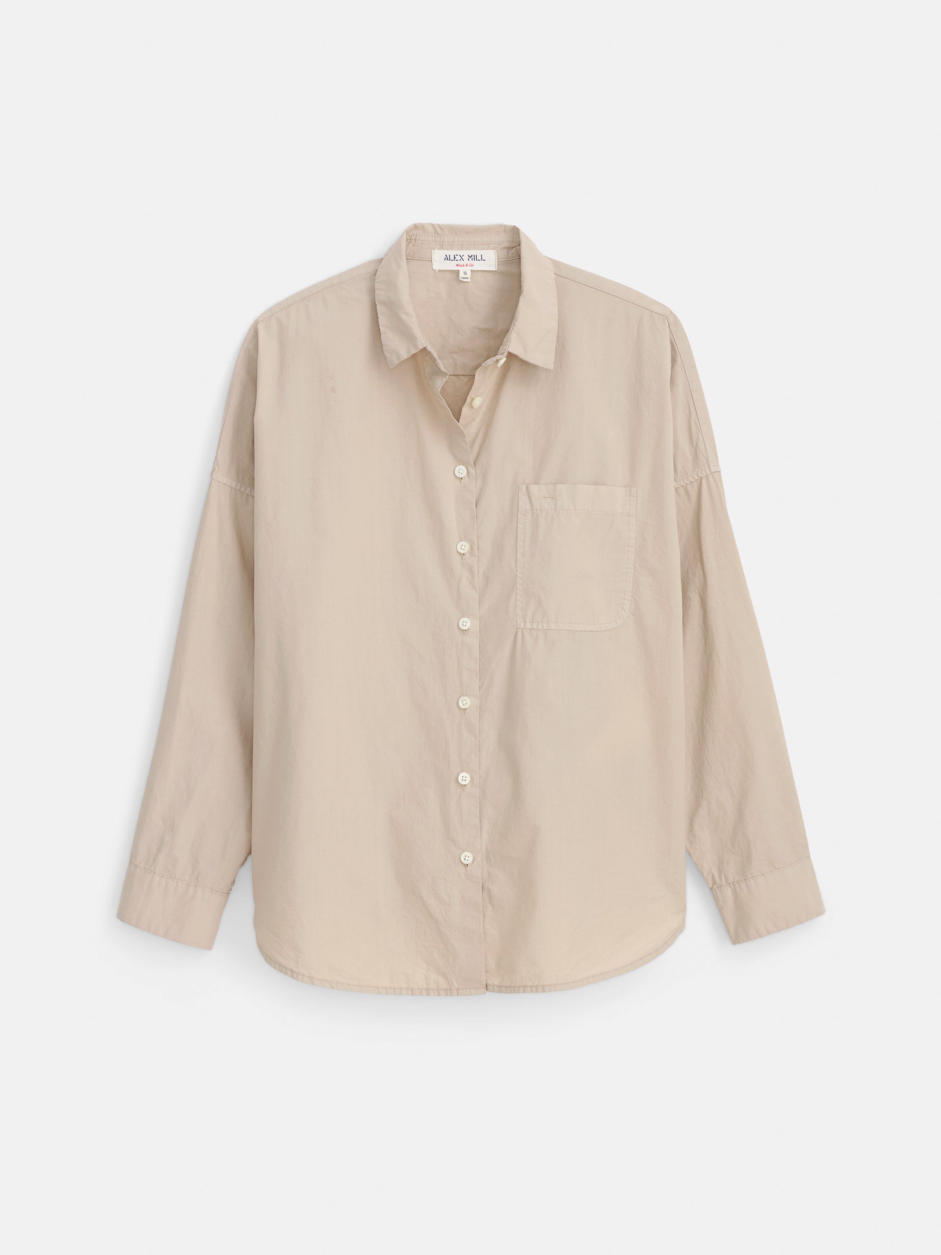Alex Mill Jo Shirt in Cotton Poplin Sand