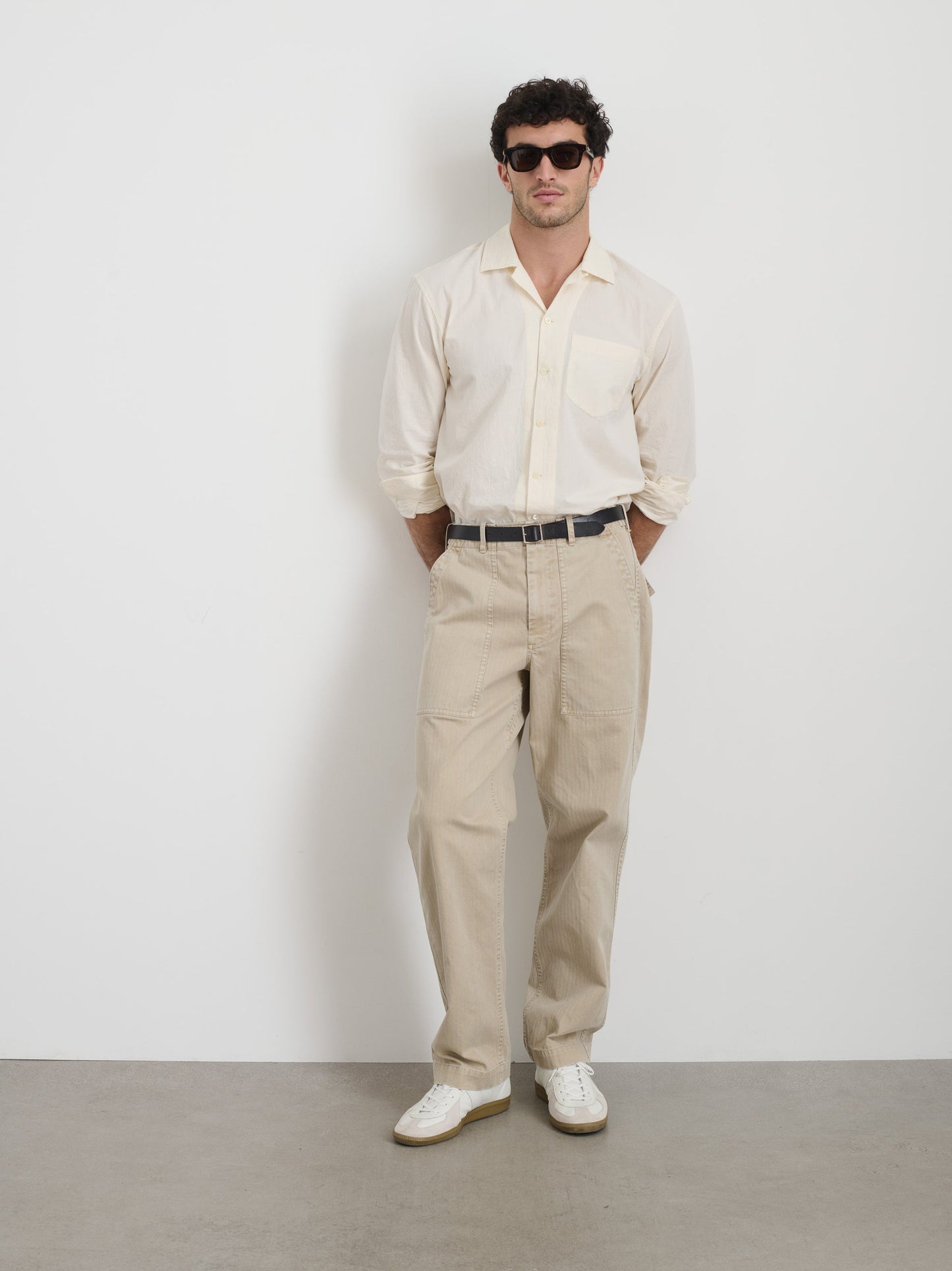 Alex Mill Field Pant in Herringbone Stoneware
