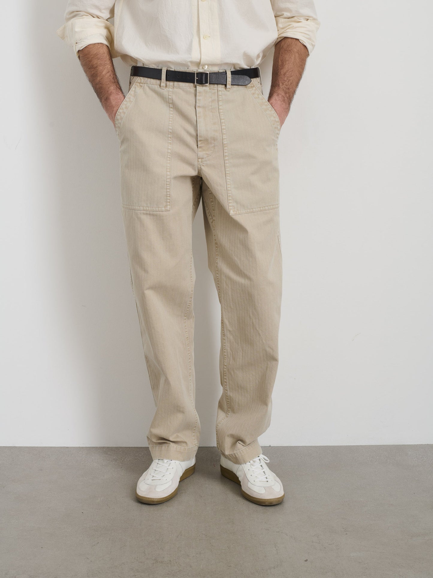 Alex Mill Field Pant in Herringbone Stoneware