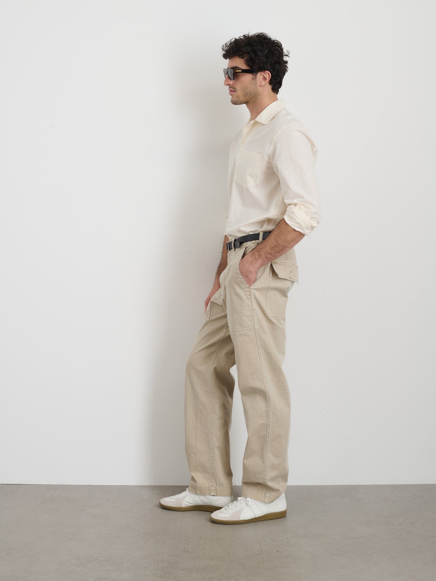 Alex Mill Field Pant in Herringbone Stoneware
