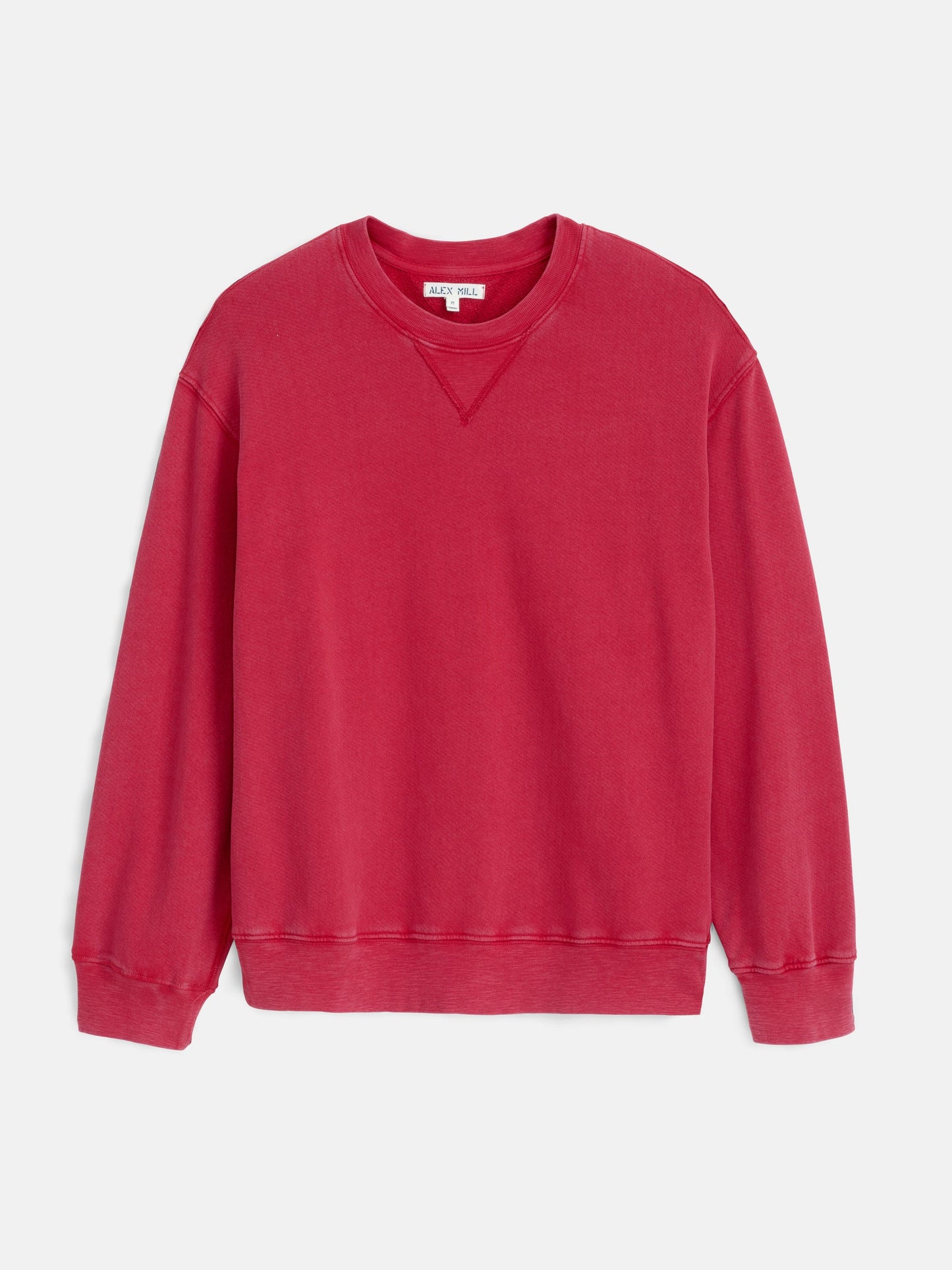 Alex Mill Marlon Sweatshirt in Lightweight Cotton Terry Red Pepper