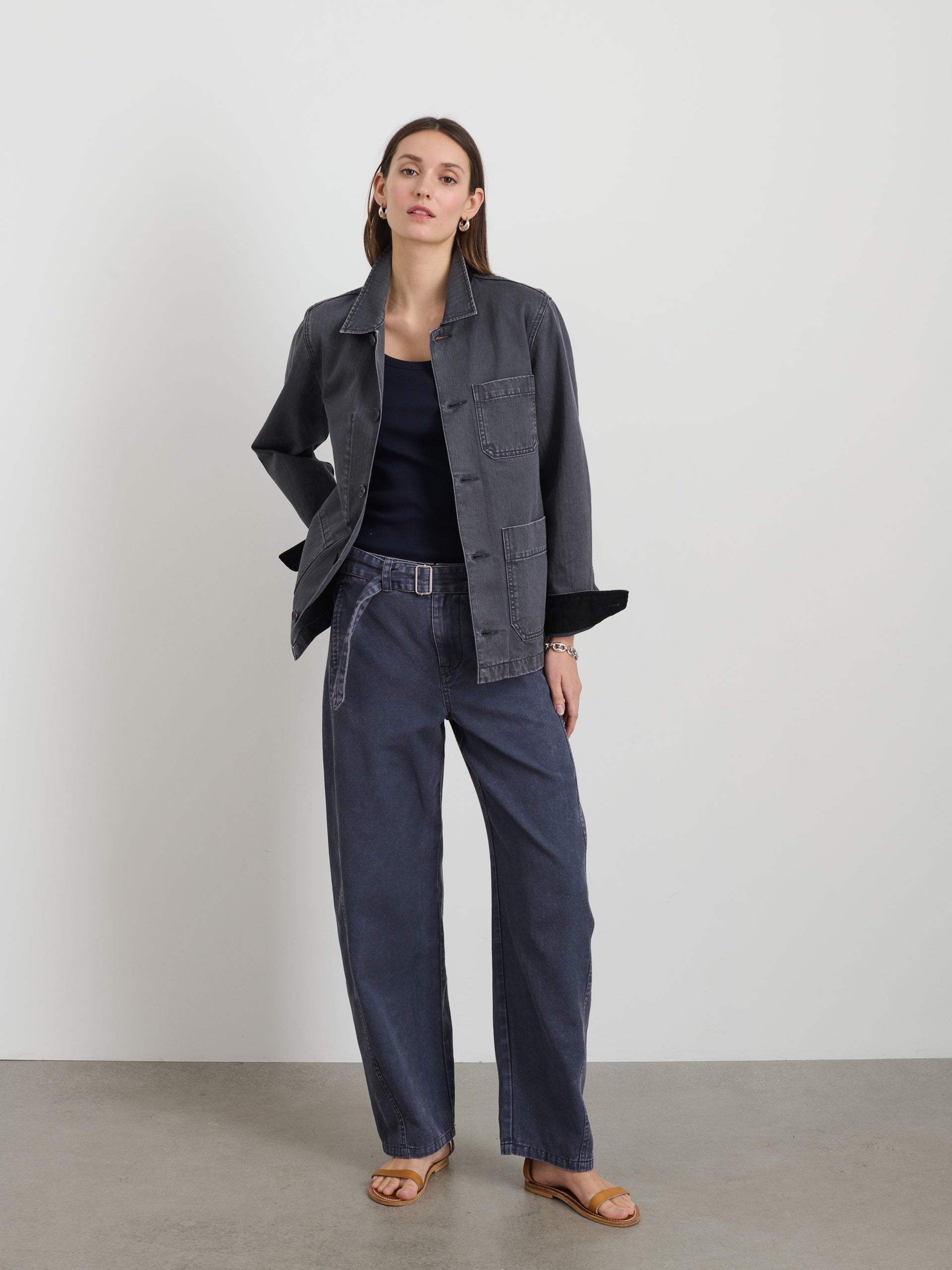 Alex Mill Britt Work Jacket in Herringbone Pebble