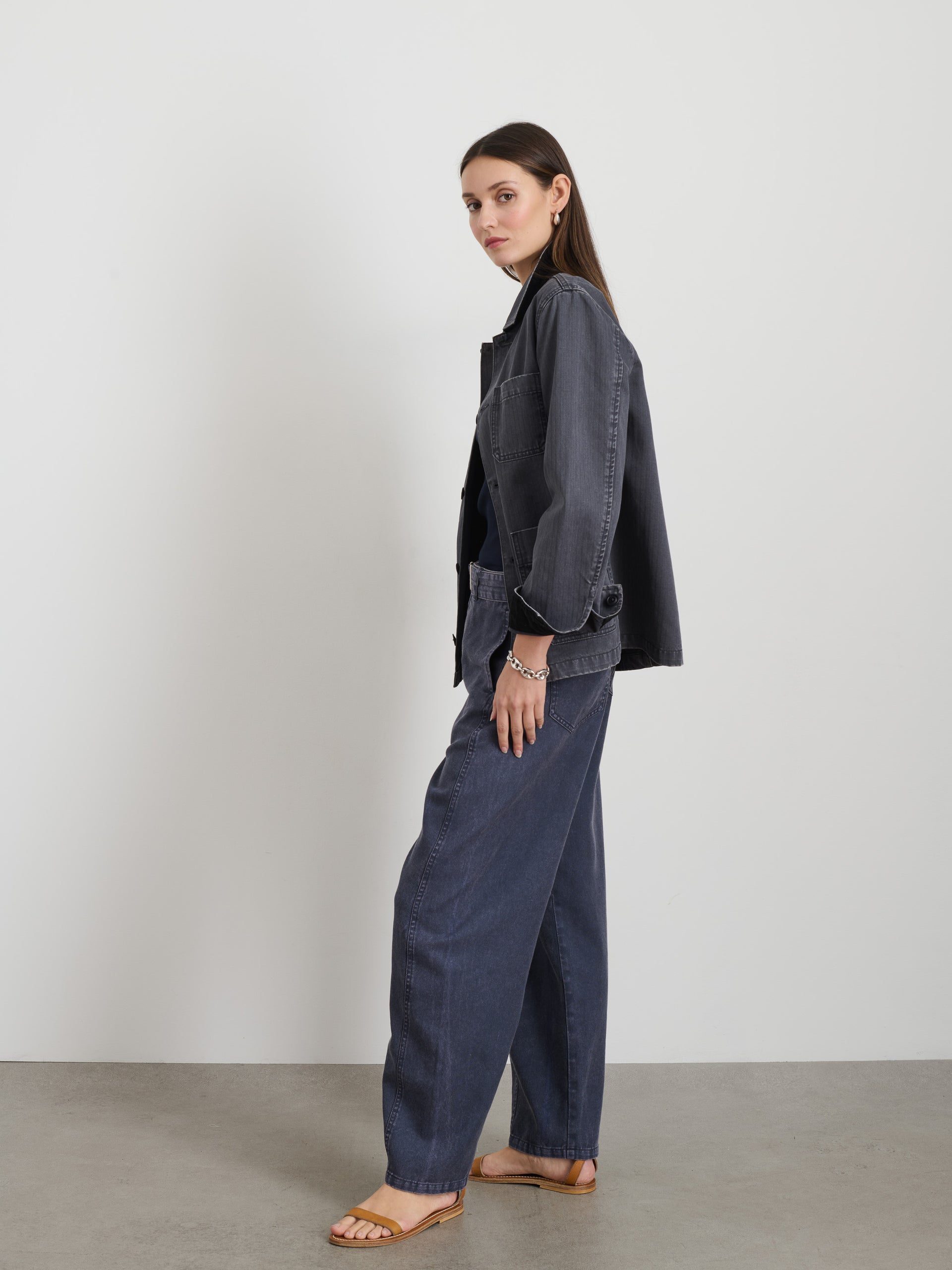 Alex Mill Britt Work Jacket in Herringbone Pebble