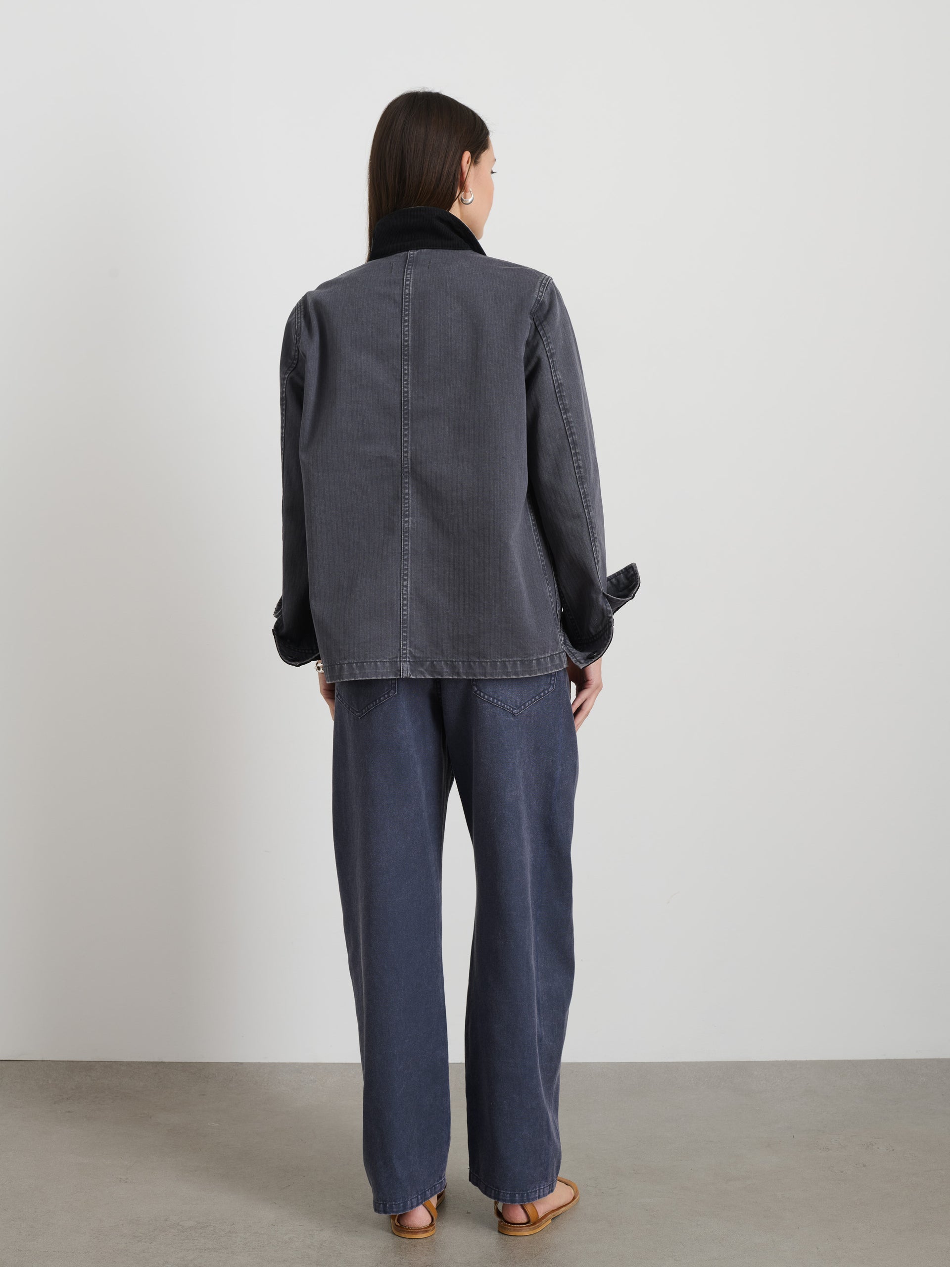 Alex Mill Britt Work Jacket in Herringbone Pebble