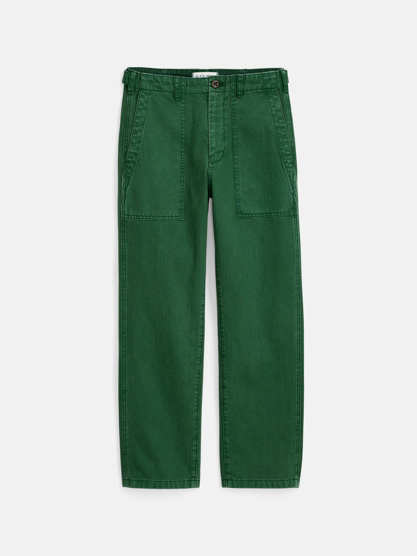 Alex Mill Neil Pant in Herringbone Emerald