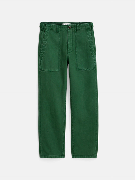 Alex Mill Neil Pant in Herringbone Emerald