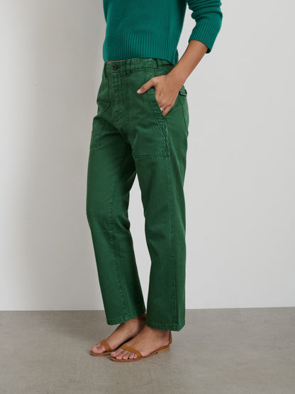 Alex Mill Neil Pant in Herringbone Emerald