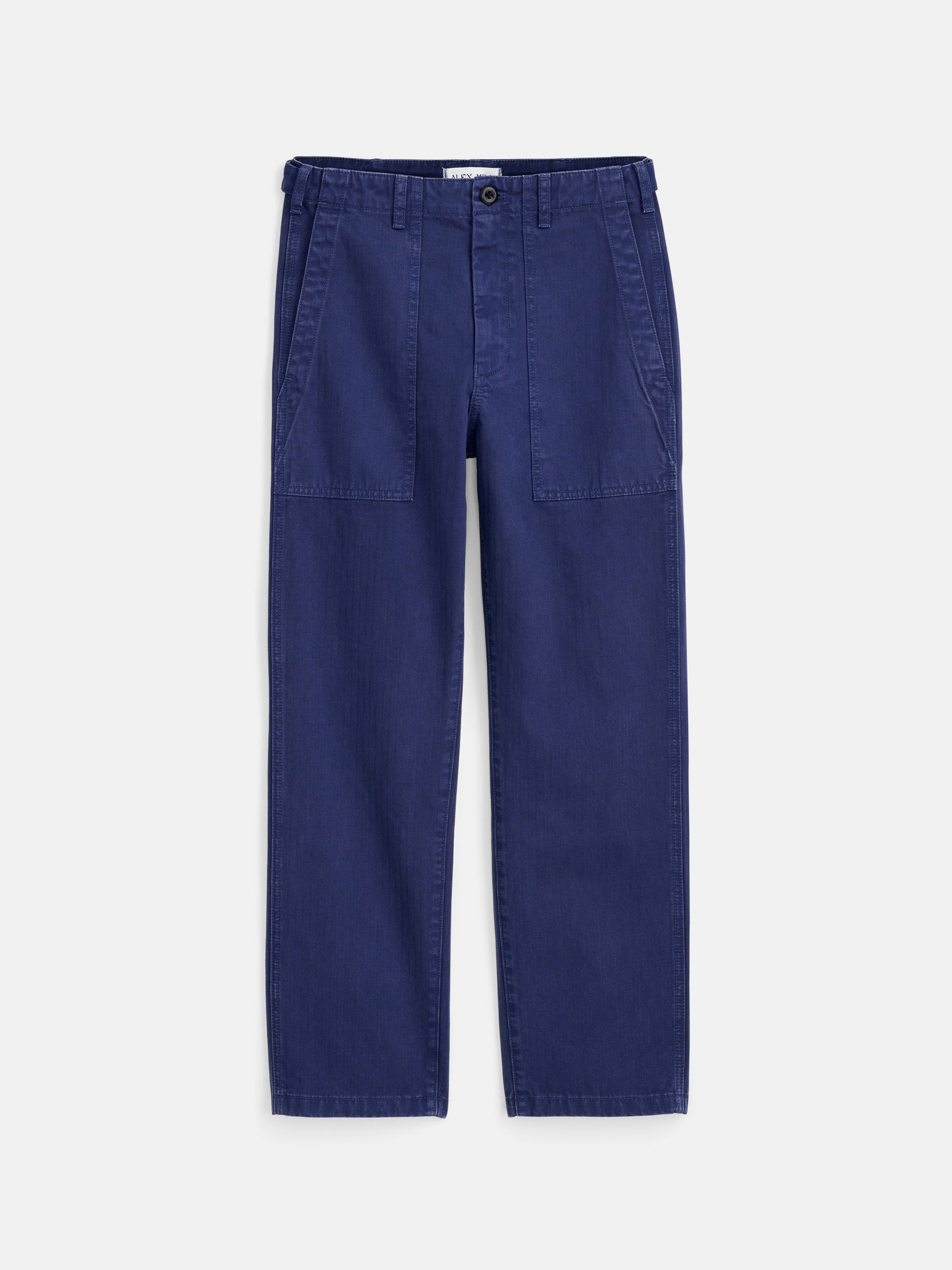 Alex Mill Neil Pant in Herringbone Midnight Blue