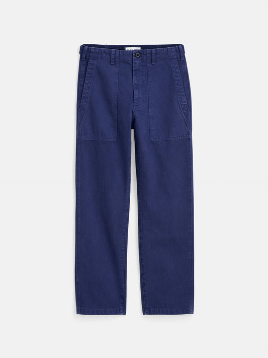 Alex Mill Neil Pant in Herringbone Midnight Blue