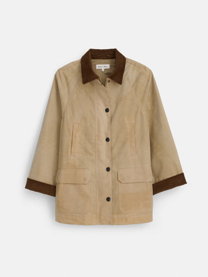 Alex Mill Chiltern Street Jacket In Waxed Cotton Khaki