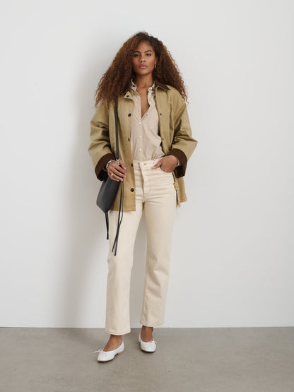Alex Mill Chiltern Street Jacket In Waxed Cotton Khaki