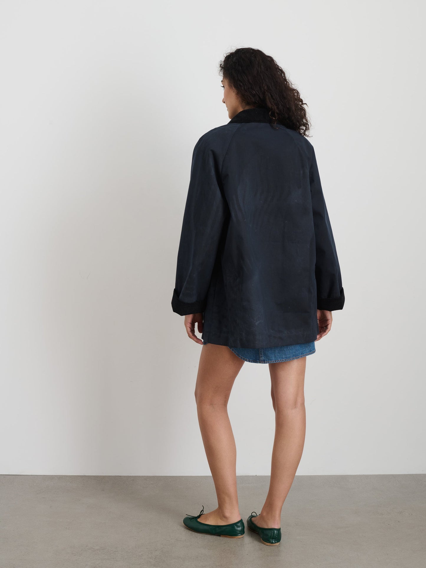 Alex Mill Chiltern Street Jacket In Waxed Cotton Navy