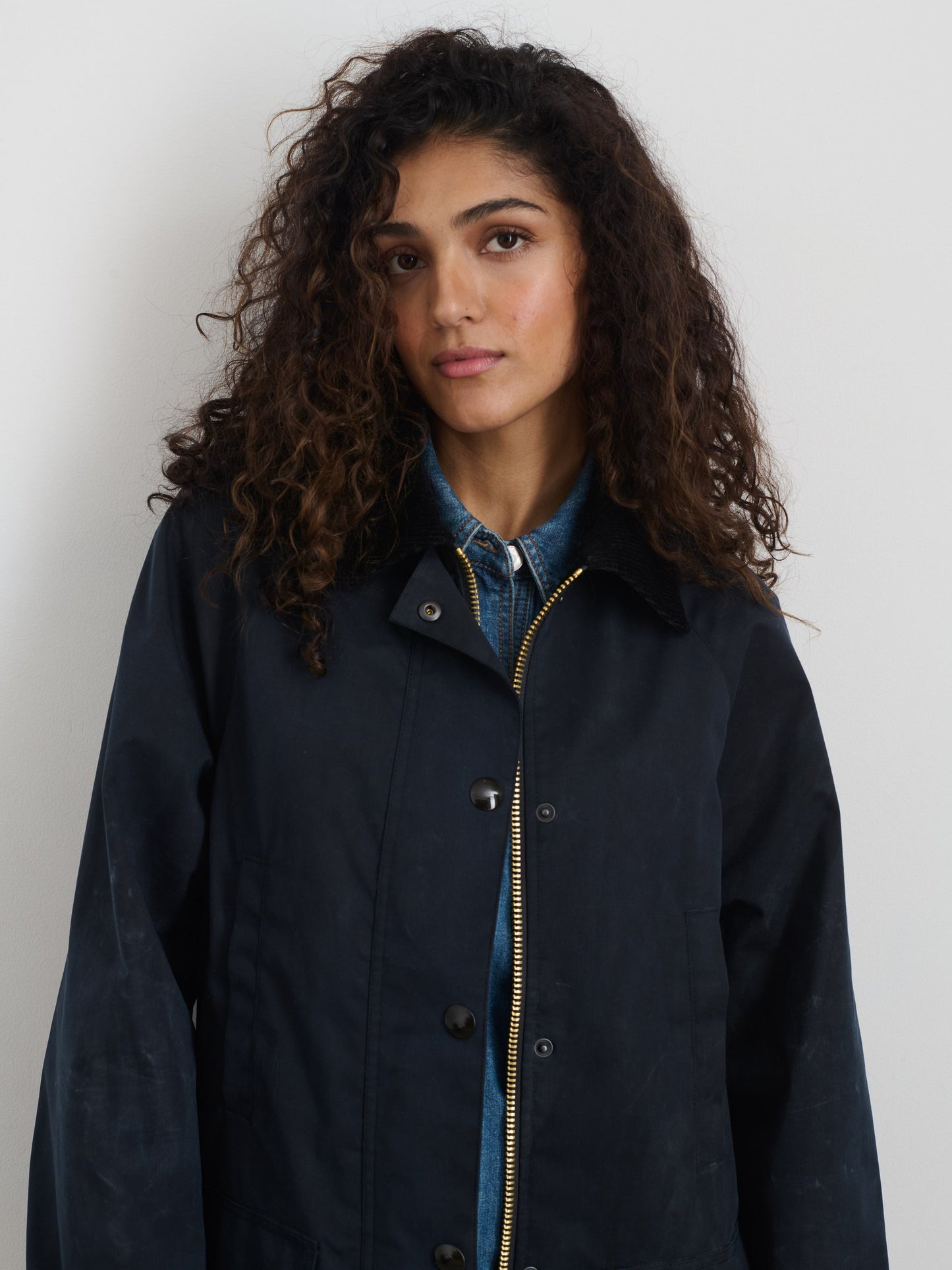 Alex Mill Chiltern Street Jacket In Waxed Cotton Navy