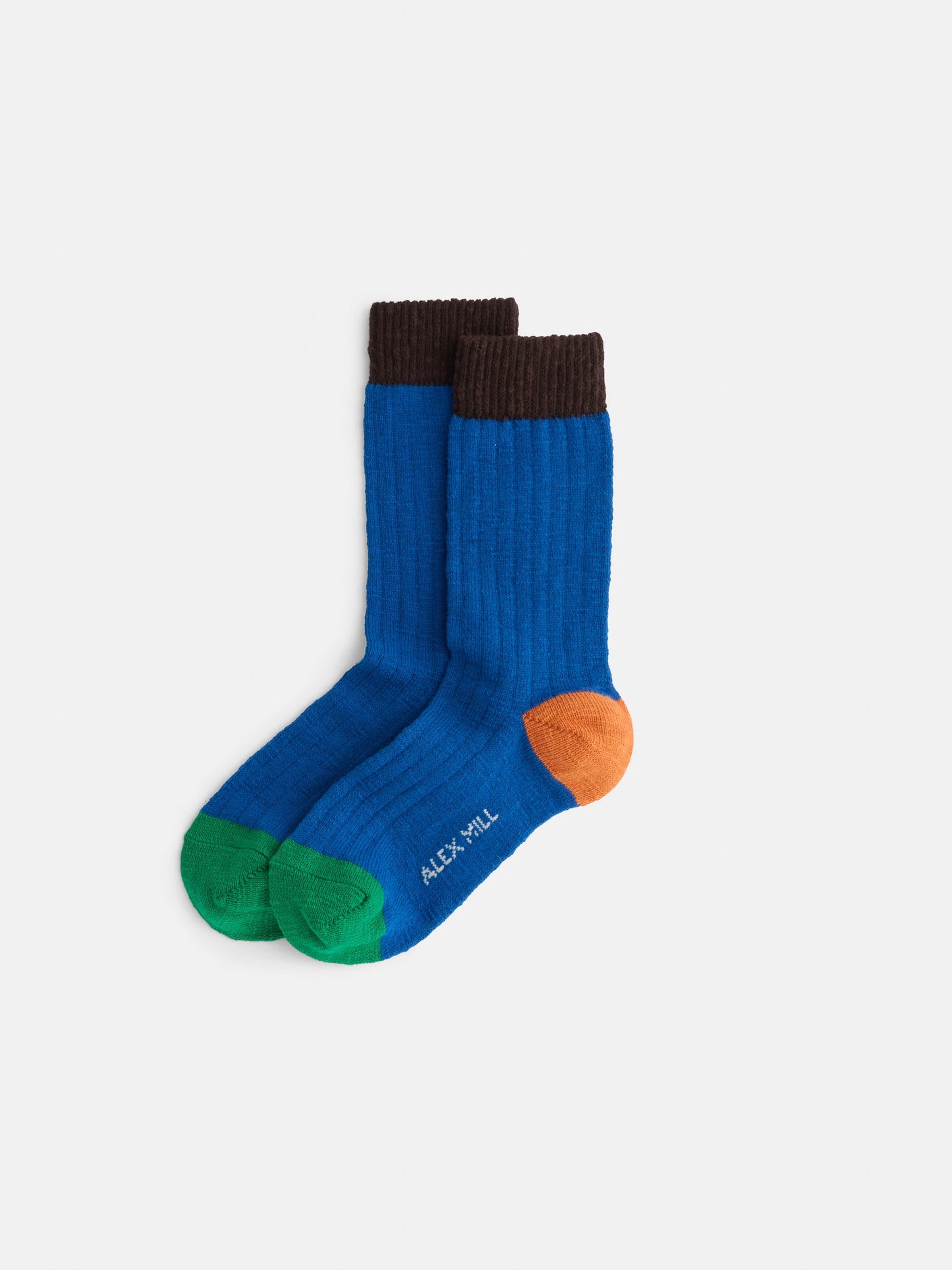 Alex Mill Alex Mill Cotton Colorblock Socks Cobalt