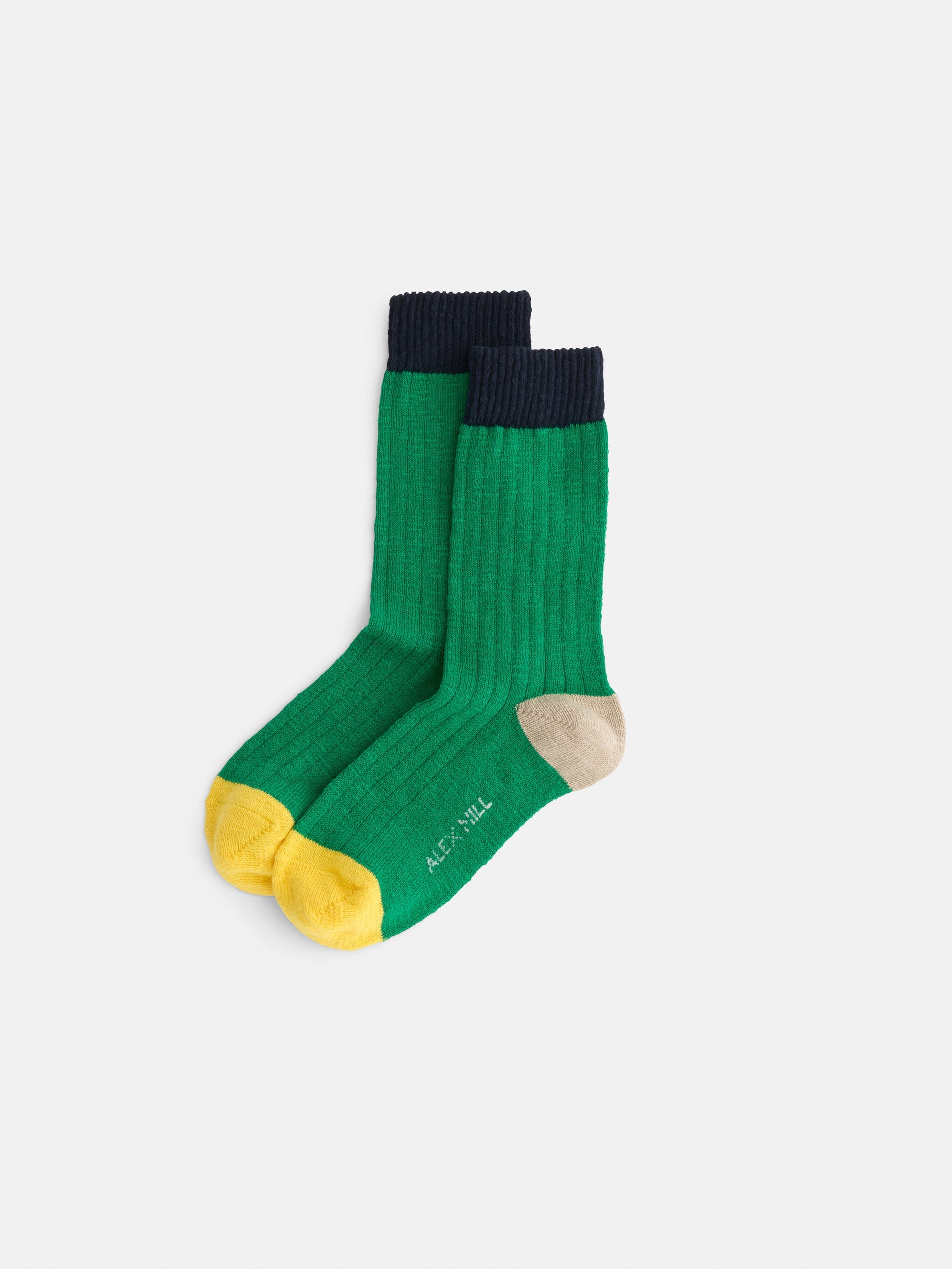 Alex Mill Alex Mill Cotton Colorblock Socks Green