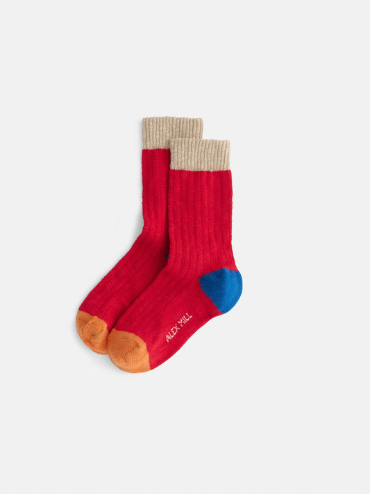 Alex Mill Alex Mill Cotton Colorblock Socks Red