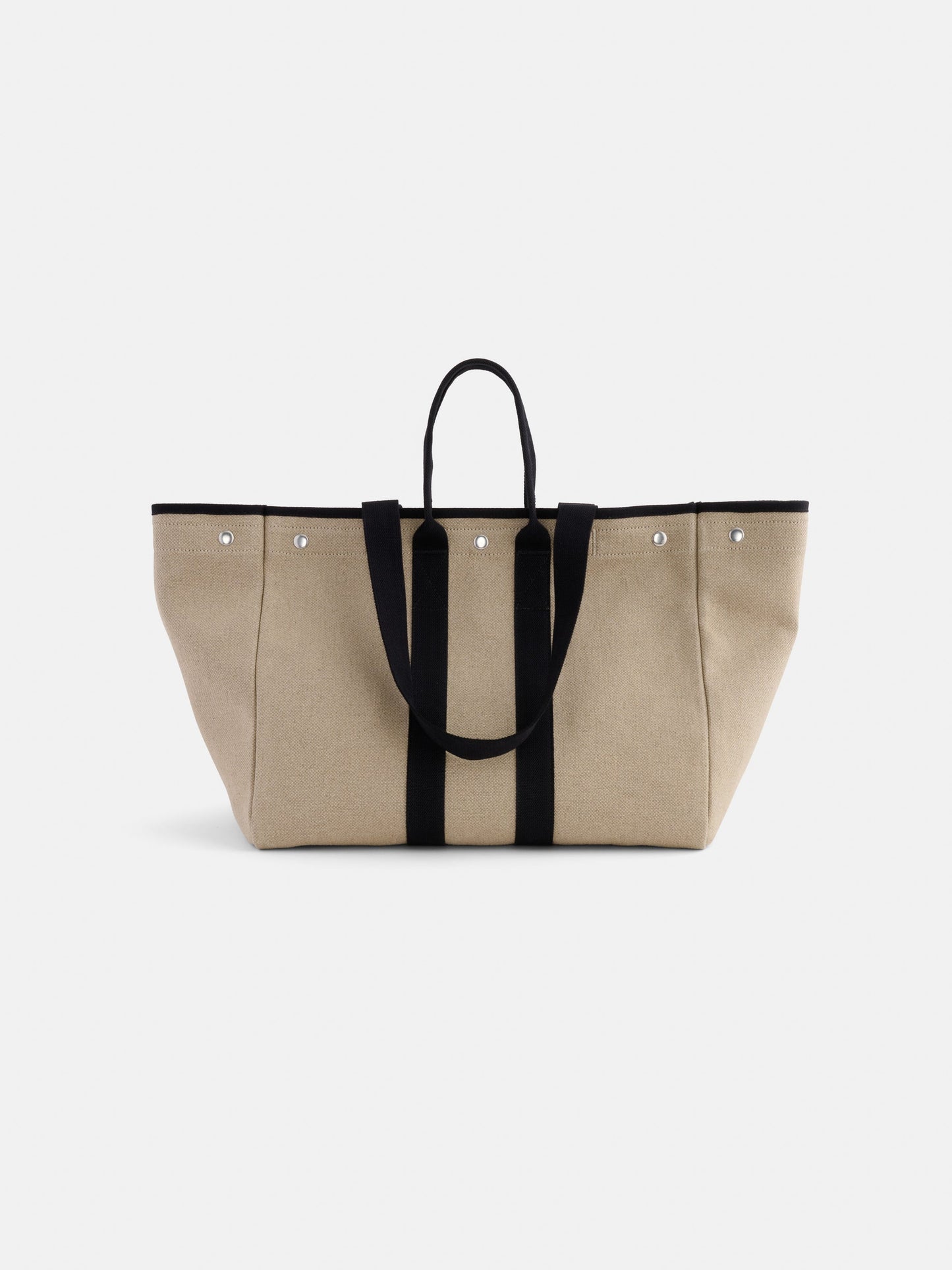 Alex Mill The Perfect Weekend Tote in Hemp Canvas Flax/Black