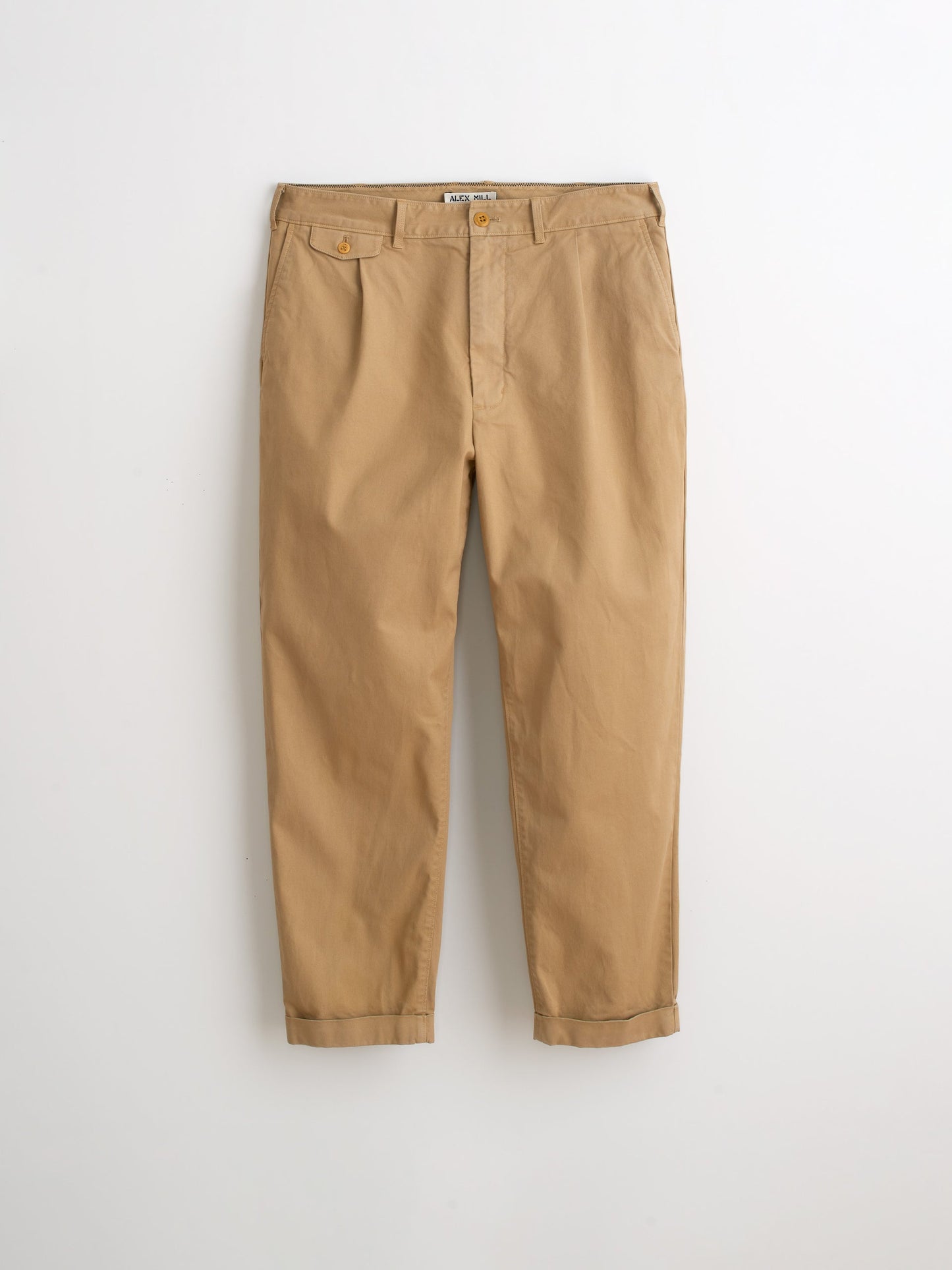 Alex Mill Standard Pleated Pant in Chino Vintage Khaki