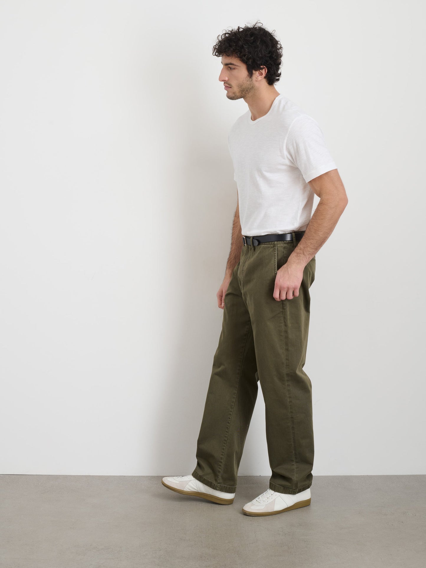 Alex Mill Straight Leg Pant In Vintage Wash Chino Deep Moss