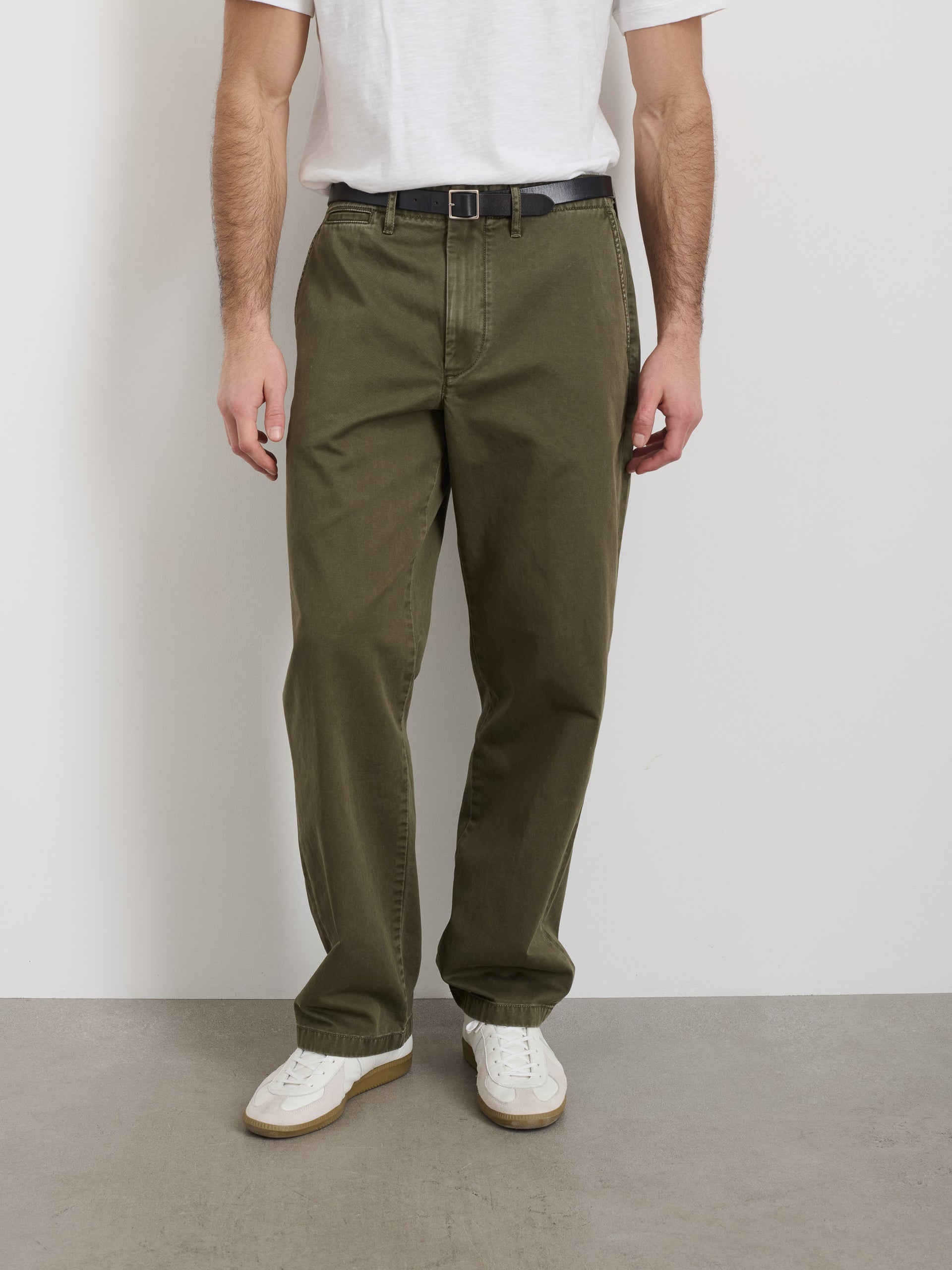 Alex Mill Straight Leg Pant In Vintage Wash Chino Deep Moss