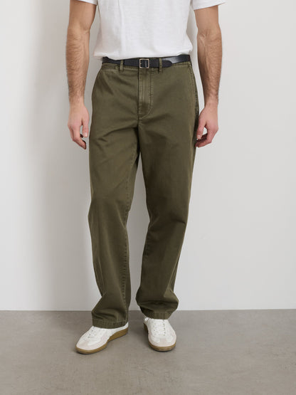 Alex Mill Straight Leg Pant In Vintage Wash Chino Deep Moss