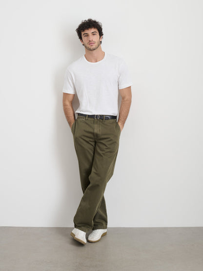 Alex Mill Straight Leg Pant In Vintage Wash Chino Deep Moss