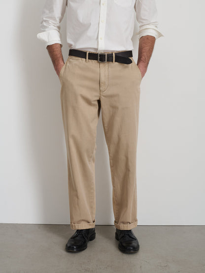 Alex Mill Straight Leg Pant In Vintage Wash Chino Faded Khaki