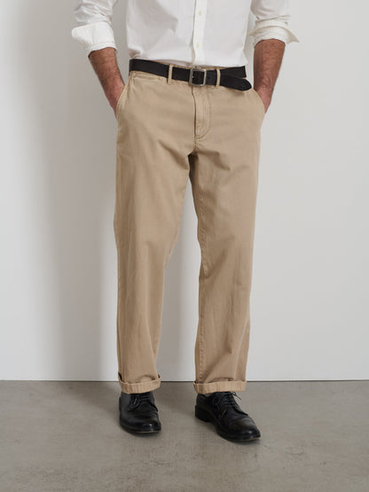 Alex Mill Straight Leg Pant In Vintage Wash Chino Faded Khaki