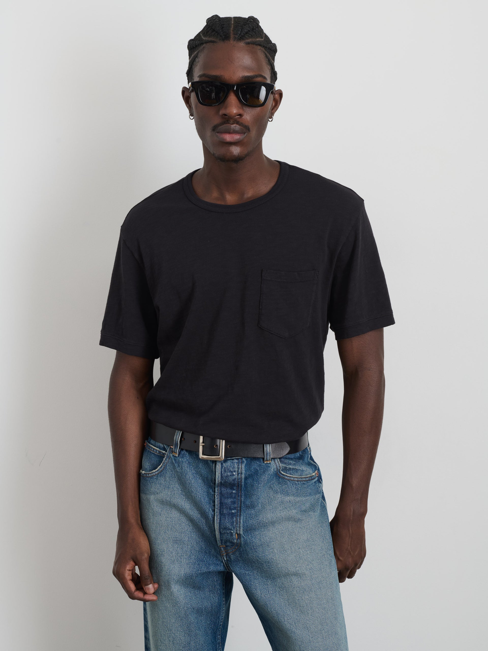 Alex Mill Standard Slub Pocket Tee Black