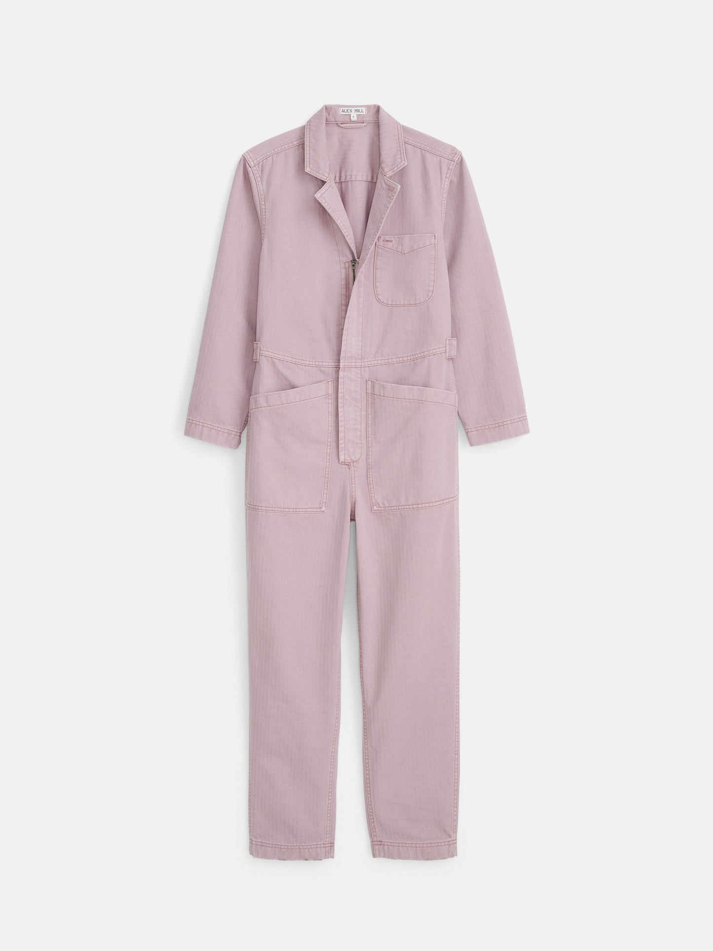Alex Mill Standard Zip Jumpsuit in Herringbone Thistle