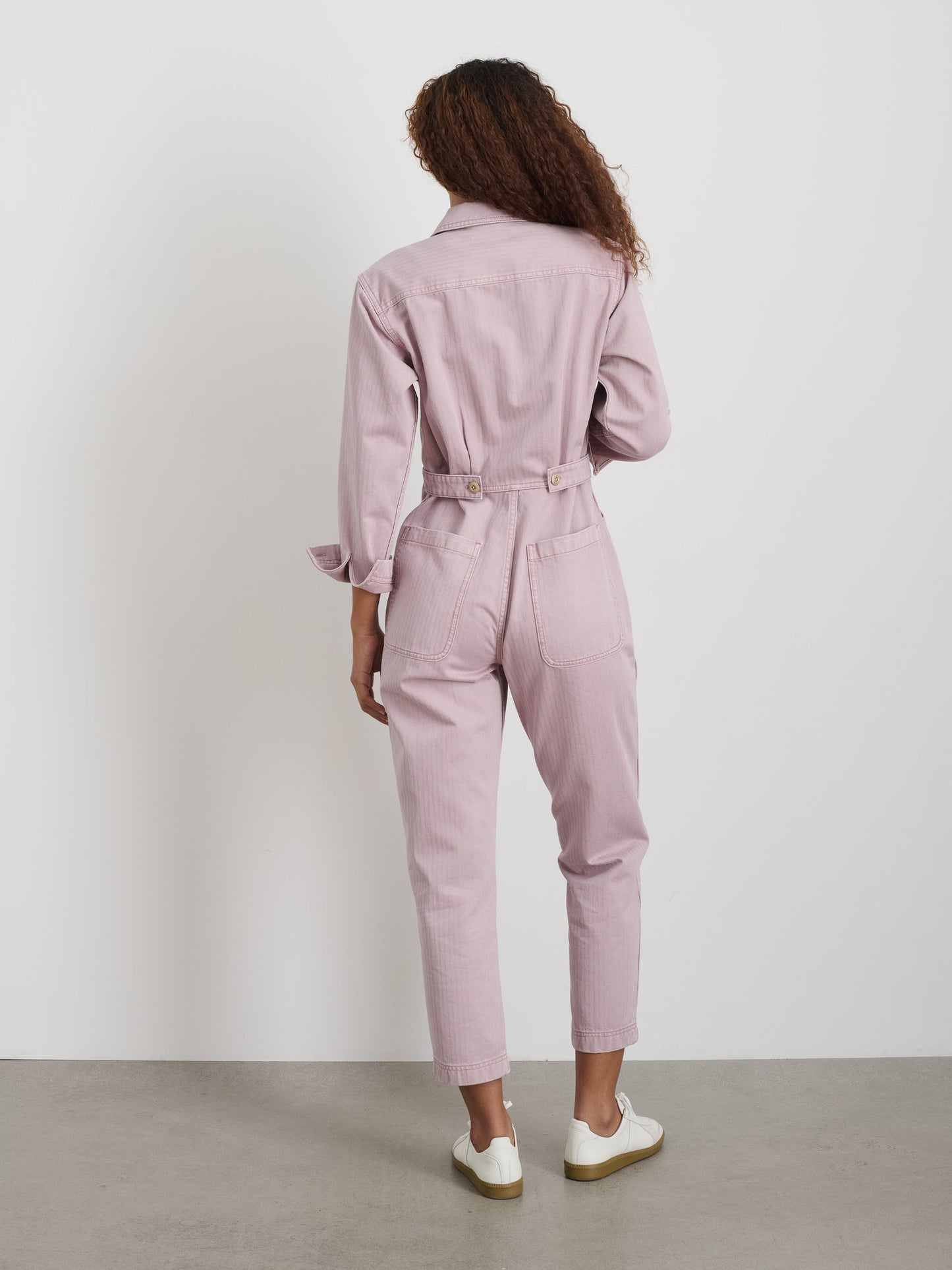 Alex Mill Standard Zip Jumpsuit in Herringbone Thistle