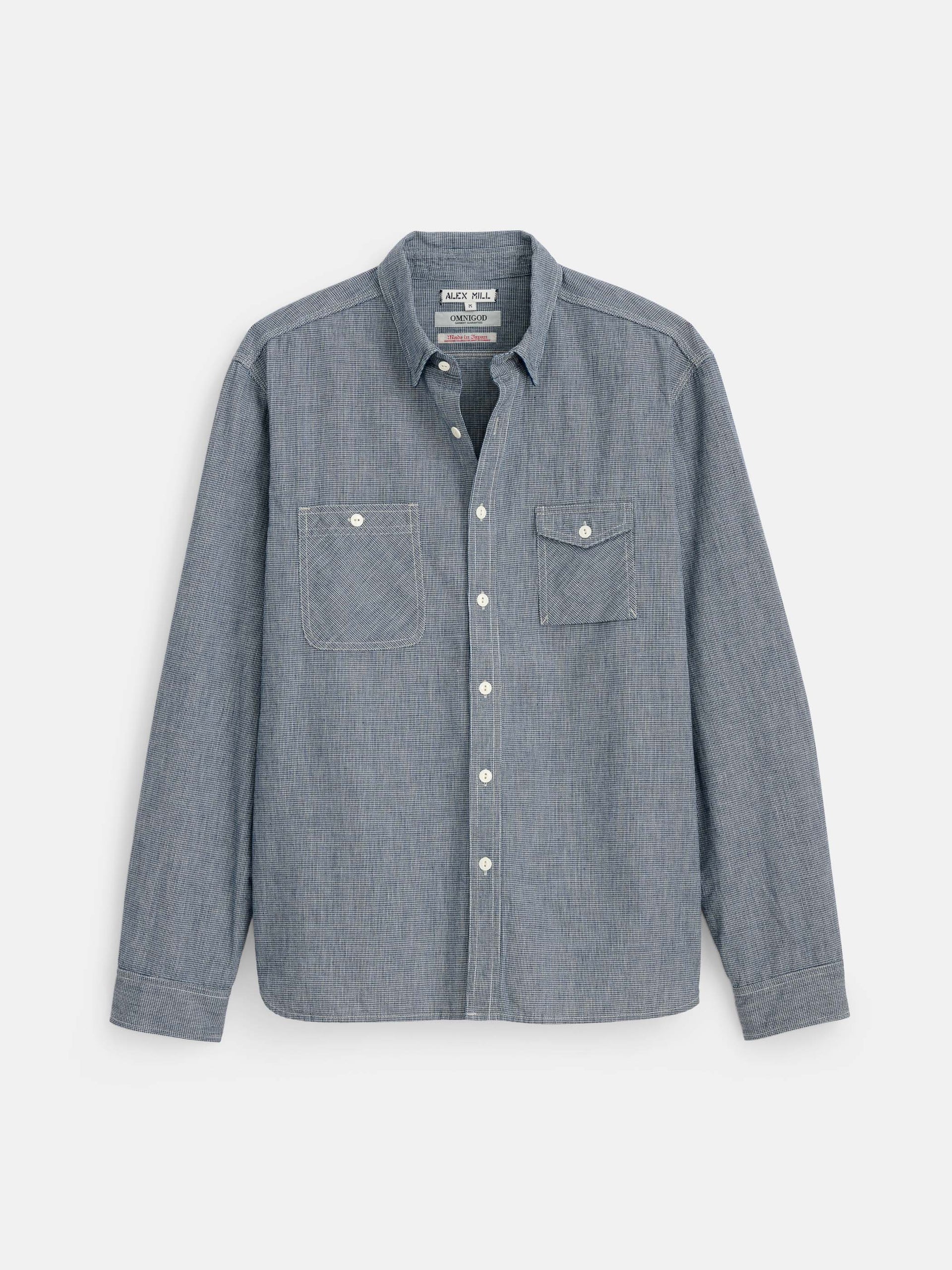 Alex Mill OMNIGOD x Alex Mill Utility Shirt In Houndstooth