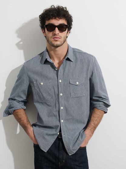 Alex Mill OMNIGOD x Alex Mill Utility Shirt In Houndstooth