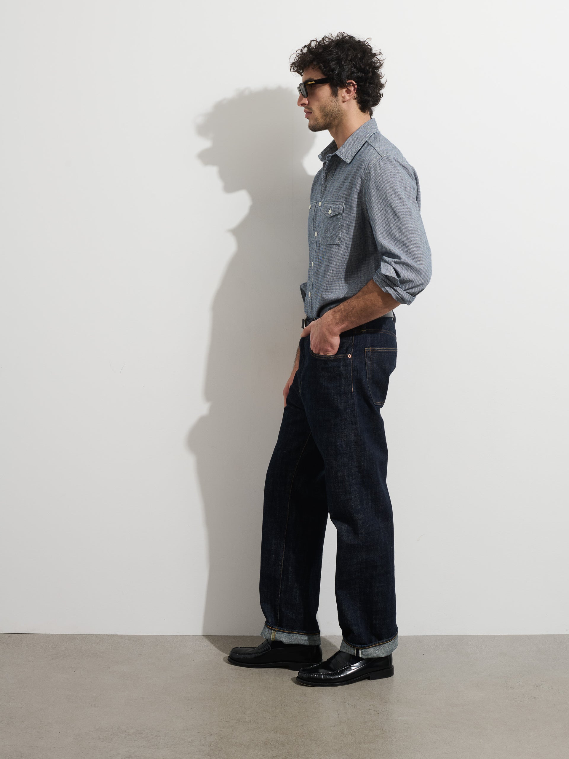 Alex Mill OMNIGOD x Alex Mill Utility Shirt In Houndstooth