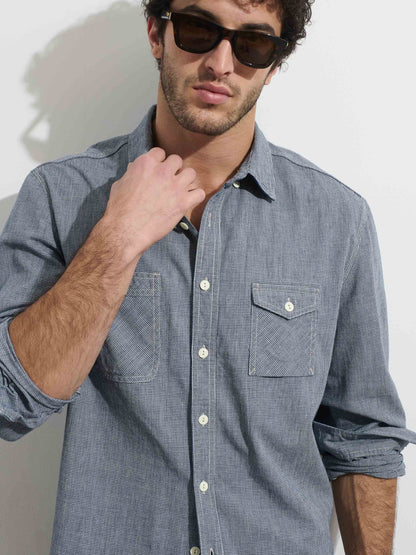 Alex Mill OMNIGOD x Alex Mill Utility Shirt In Houndstooth