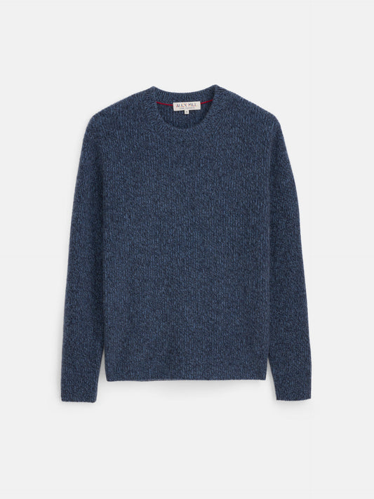 Alex Mill Jordan Cashmere Sweater in  Marled Cashmere Marled Baltic